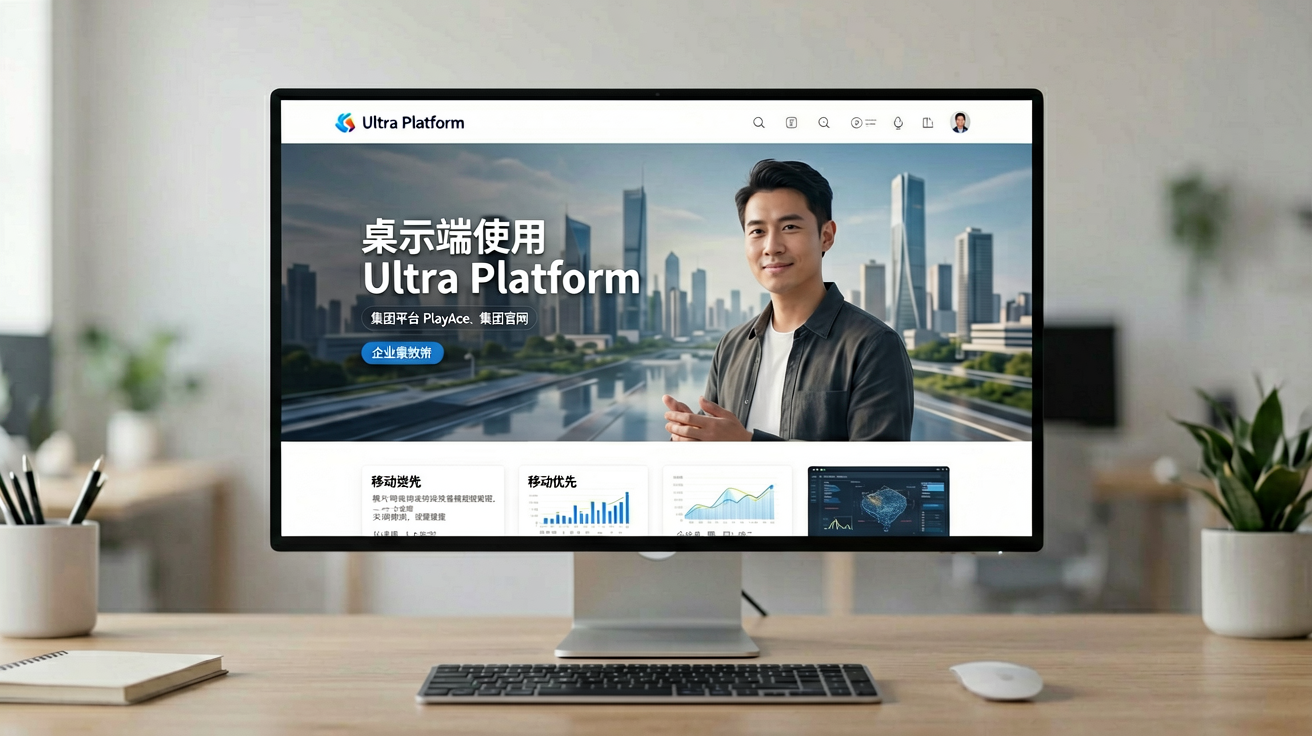桌面端使用体验，展示Ultra Platform在电脑端的完整功能布局